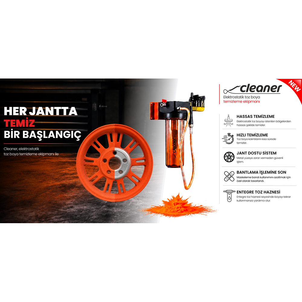 CLEANER Jant Toz Boya Temizleme Vakum Tabancası